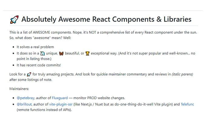 Componentes y bibliotecas de React.