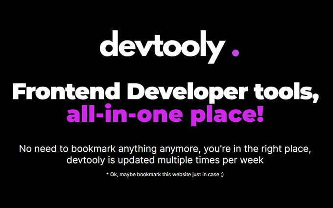devtooly Frontend Developer tools